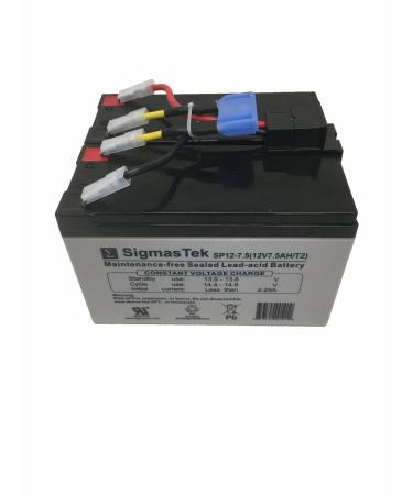 APC RBC48 Replacement Cartridge with 2X 12V 7.5Ah SP12-7.5 T2 SigmasTek Batteries