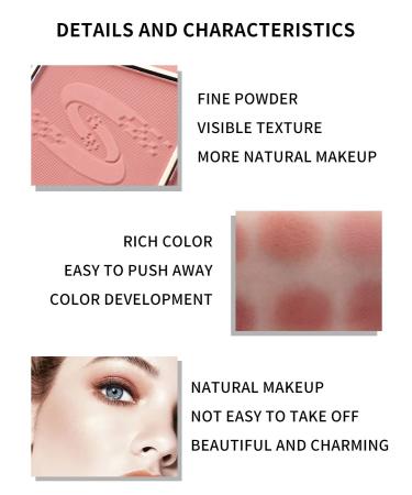Go Ho 6-Color Face Blush Palette Light Matte Contour Makeup Kit - Set with Brush - Buy Online on SooperMarket.com