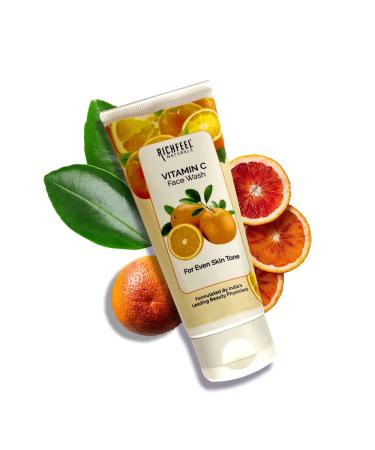 Richfeel Vitamin C Face Wash | All Skin Types | Glowing & Brightening | Refreshing | Paraben & Sulphates Free | Face Wash for Women & Men | 100 ml