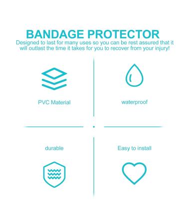 Doitool Blue Sleeve Protectors - Reusable Waterproof Cast Covers for Shower Arm - Wound Bandage Protector - 3 Pack - Buy Online on SooperMarket.com