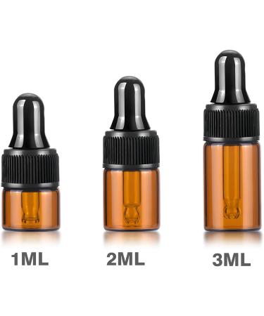 Zeoabsy 20 Mini 1ml Brown Glass Drip Bottles with Pipettes - Ideal for Aromatherapy & Essential Oils Storage - Buy Online on SooperMarket.com