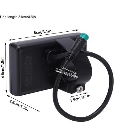 S866 Electric Bicycle LCD Display Meter - 24V 36V 48V E-Bike Control Panel with Waterproof Plug and UART Communication Protocol - Buy Online on SooperMarket.com