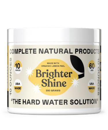 Brighter Shine - 60 Uses Natural Lemon Dishwasher Additive & Citric Acid Cleaner Hard Water Spots Remover