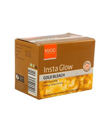 VLCC Insta Glow Gold Bleach Pack of 2 - 30g | Natural Sciences for Radiant Skin - Buy Online on SooperMarket.com