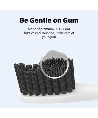 Charcoal Whitening Toothbrush Heads for Philips Sonicare E-Series - Replacement Brush Head for Essence Electric Toothbrush - Sonic Care Compatible - Buy Online on SooperMarket.com