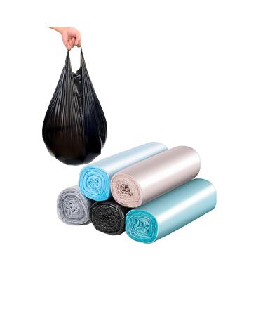 Portable Trash Bags Small Rubbish Bags Colorful Plastic Garbage Bags Strong Wastebasket Bags for Kitchen Office and Bedroom Waste Bin (5 Rolls/100 Counts)