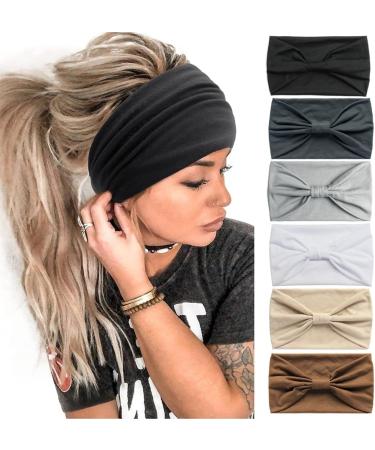 JSGHGDF Practical Headbands Woman Makeup and Washing Face Wide Headband Elastic Hairband for Woman Girls Skincare Headband Dark Grey - Buy Online on SooperMarket.com