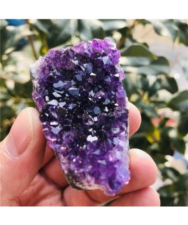 Natural Amethyst Cluster Quartz Crystal geode Specimen Suitable for Home HOMEZHOU (Size : 160-190g) - Buy Online on SooperMarket.com