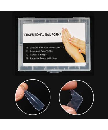 BNG Dual Nail Forms 120 Pcs Stiletto Gel Builder - Professional Salon Quality Full Cover Acrylic & Polymer Nails Extension Mold - Buy Online on SooperMarket.com