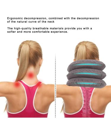 Inflatable Cervical Neck Traction Device Portable Neck Brace Support Stretcher Gray for Neck - Buy Online on SooperMarket.com