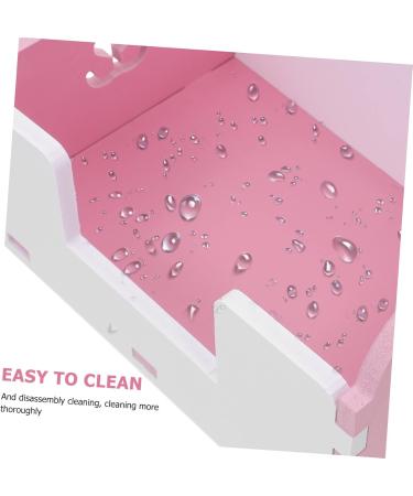 Kisangel 1pc Hamster Toilet Chinchilla Bath Hamster Pee Training Small Animal Bathtub Hamster Potty PVC 15x10cm Pink - Buy Online on SooperMarket.com