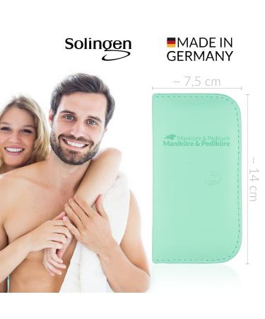 Premium Solingen Manicure Set - 6-Piece Nail Kit in Stylish Art Leather Case - Precision Polished Steel for Men & Women - Buy Online on SooperMarket.com