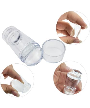 2 PCS Nail Stamp Double Sided Nail Art Jelly Stamper French Manicure Kit Silicone Nail Stamper French Tip with Scraper for Nails Manicure Tools - Buy Online on SooperMarket.com