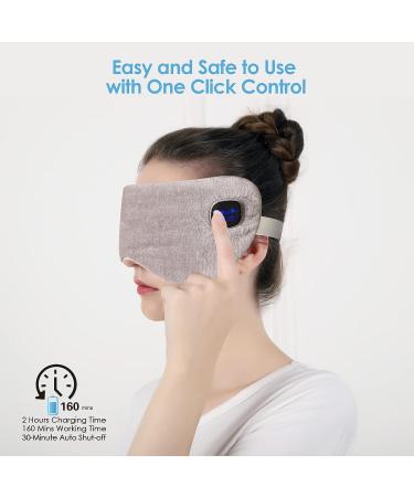 Heated Eye Mask - Deckpro Steam Warm Compress Therapy, USB Rechargeable, Adjustable Strap - Silk Travel Eye Mask for Dark Circles, Puffiness, and Fatigue - Gray - Buy Online on SooperMarket.com
