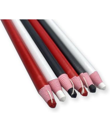 Yoliko Sewing Mark Pencil 6PCS - White/Black/Red - Invisible Erasable Fabric Pencils - For Leather Cut Marks - Student Drawing Tailor Marks - Buy Online on SooperMarket.com