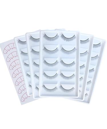 Practice Lashes for Eyelash Extensions 25 Pairs Training Lashes Practice Eyelash Strips Self Adhesive Lash Extension Supplies by OBEYA