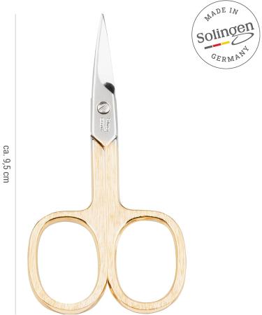 Titania Gold-Plated Nail Scissors 9.5cm | Curved Extra Sharp Professional Manicure Tools | Solingen Made in Germany - Buy Online on SooperMarket.com
