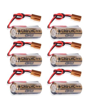 6 Pcs CR8.LHC 3V 2600mAh for Fuji FDK CR8-LHC CR8-LHC 3V Battery Toto Fuji CR8-LHC Battery 3V Automatic Flusher