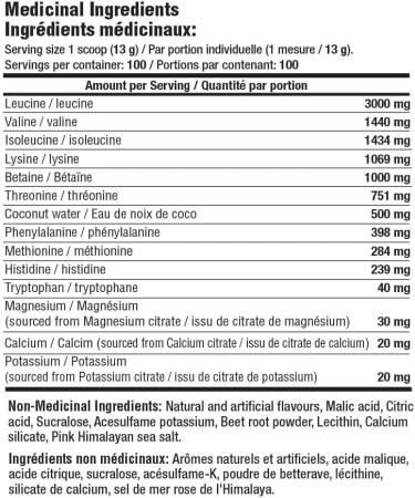 Mammoth EAA9 Performance EAA + BCAA 6 g BCAA Blend Full Spectrum EAA High Leucine for Muscle Recovery Natural Electrolytes - Coconut Water + Himalayan Sea Salt for Hydration Sugar Free Zero Calorie 30 servings (Swedish Very Berry) Swedish Very Berry 390 g - Buy Online on SooperMarket.com