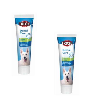 Trixie Dental Care Mint |Double pack |2 x 100 g |Toothpaste for dogs |To support dental health and oral hygiene |To prevent tartar and plaque |With mint