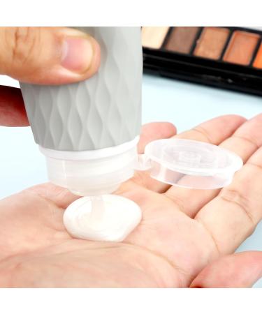 Gemice Travel Bottles for Toiletries CAA Approved 90ml Silicone Travel Bottles BPA Free Leak Proof Squeezable Travel Size Containers Travel Accessories for Shampoo Conditioner Lotion (4 Pack) Grey - Buy Online on SooperMarket.com