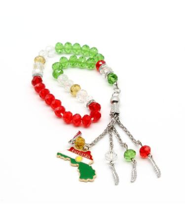 Oralgos Kurdistan card chart flag tag crystal pearls bracelets for women and men religious prayer friendship bracelet acrylic