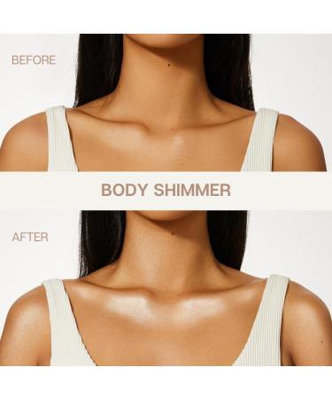 NUDA Body Shimmer - Vegan Illuminating Glitter Lotion with Aloe Vera & Vitamin E - Vanilla-Scented Liquid Highlighter for Women (75 mL) - Buy Online on SooperMarket.com