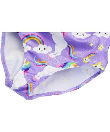 Girls Gymnastics Leotard Sparkle Dancewear Purple Unicorn - Size 6-7 Years - Buy Online on SooperMarket.com