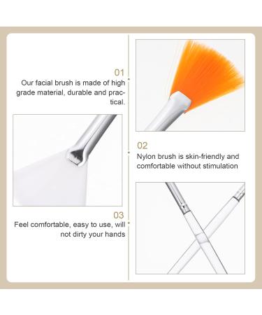 STAHAD 4pcs Mask Brush Powder Applicator Gel Mask Flat Heads Fan for Facials Cosmetic Cream - Buy Online on SooperMarket.com