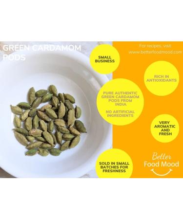 Premium Green Cardamom Pods 75g | Large 10mm Hari Elaichi | Fragrant & Fresh Whole Pods | Rich in Cardamom Seeds | Enhance Food Mood - Buy Online on SooperMarket.com