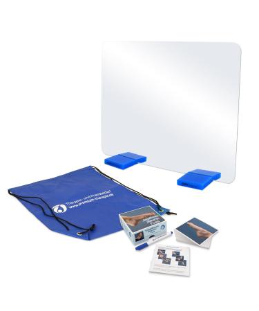AFH T-Spiegel Premium | Medium | 49.5 cm x 38.5 cm | Mirror (feet: blue | with picture card base) including carrying bag