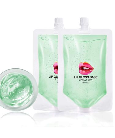 Skynest Aloe Vera Lip Gloss Base  DIY Lip Gloss Moisturizing  Non-Sticky  Vegan Lip Makeup Oil - 2pcs (Aloe Vera - 200g)