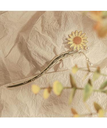 minkissy Daisy Hair Accessory Hair Gems for Women Bridal Tiara Japanese Hair Chopsticks Vintage Hair Chopsticks Hair Chopsticks for Women Sunflower Hair Sticks To Hang Pin China Bun Bride - Buy Online on SooperMarket.com