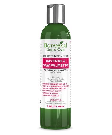 Botanical Green Care  Cayenne & Saw Palmetto  Anti-Thinning SHAMPOO  Thickening Shampoo for Thinning Hair  Hair Loss Shampoo  Thickening Products For Women & Men  Hair Growth Shampoo  Hair Strengthening  Color Treated Ha...