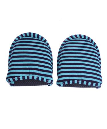 JOROBURO Travel Sipplers Portable Reusable Indoor Soft Cotton Anti Slip Slipperswith Portable Carrying Bag Foldable Hotel Slippersfor Home Hotel House Sipplers Disposable Male 15x12cm Teal Blue Stripes