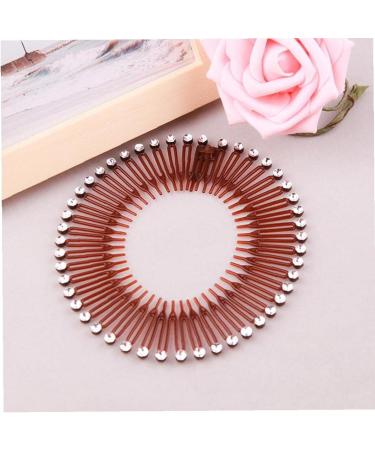 Stretch Hair Combs Plastic Full Circle Headband Flexible Hair Clip Sports Hair Wrap Holder for Women Girls Style 4 - Buy Online on SooperMarket.com