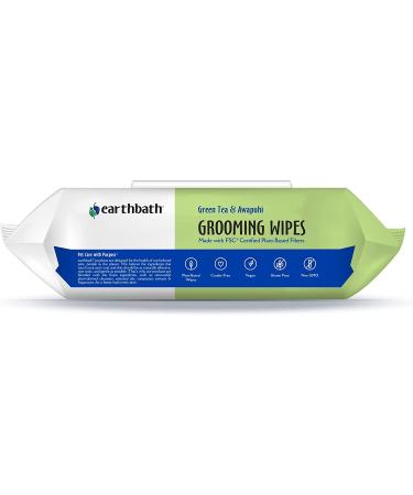 Earthbath Green Tea & Awapuhi Pet Grooming Wipes with Aloe Vera & Vitamin E - 100 Count (2 Pack) - Ideal for Dogs & Cats - Clean Dirty Paws and Undercoat Safely - Buy Online on SooperMarket.com
