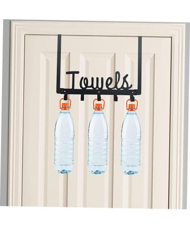 WOONEKY Nail- Coat Hook Wall Hooks for Coats Over Door Towel Rack Cabinet Hanger Towel Hook Black Metal - Buy Online on SooperMarket.com