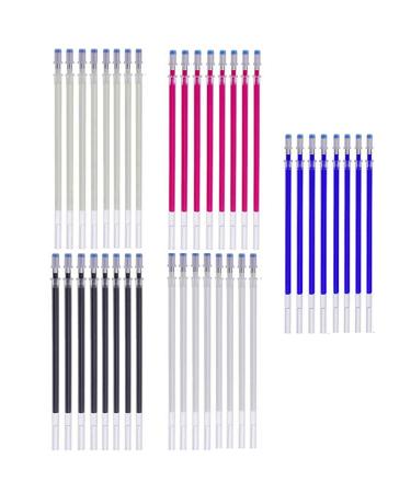 40 Pieces Heat Erasable Refills High Temperature Vanishing Disappearing Fabric Marker Pen for Patchwork Fabric PU Leather Mark Sewing Tool (1)