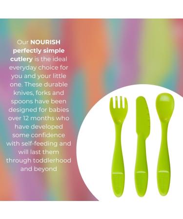 Vital Baby Nourish Perfectly Simple Cutlery 15pk - Baby Weaning and Feeding Set - Bright Colors - BPA Free - Durable - 12m - Buy Online on SooperMarket.com