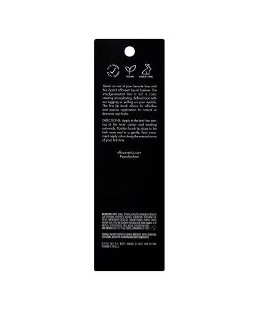 e.l.f. Expert Liquid Liner 2-Pack - High-Pigmented Vegan Eyeliner for Precise Definition - Long-Lasting Formula in Jet Black (Pack of 2) - Buy Online on SooperMarket.com