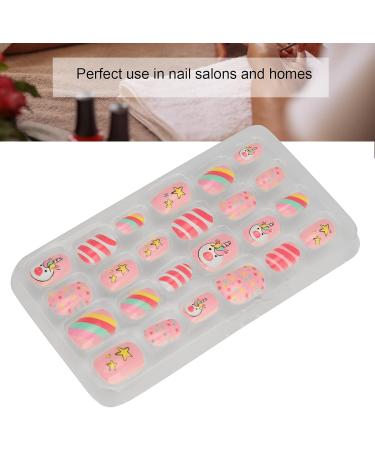 Kids Nail Art Kids False Nails Cartoon Pattern Full Cover Artificial False Nails Children False Nails Colored Girls Press On Nails Removable Kids Fake Nails (03) - Buy Online on SooperMarket.com