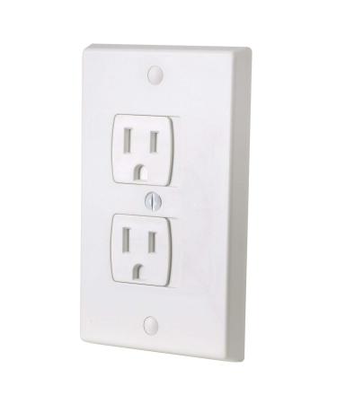 Ziz Home Self-Closing Childproof Outlet Covers | 4 Pack | White | Universal Electric Outlet Cover - Baby Proof Kit - Child Safety Wall Socket Plug - Durable ABS Plastic - Protection | Proofing - Buy Online on SooperMarket.com