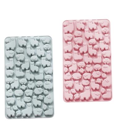 IMIKEYA 4 Pcs Chocolate Silicone Mold Soap Baking Pan Silicone Molds Alpaca Candy Muffin Wax Melt Silicone Mould DIY Baking Mold Alpaca-Shape Mold Alpaca Mold Candle Silica Gel Fruit Jelly 23.2X12.9X1.1CMx2pcs Random Colorx2pcs