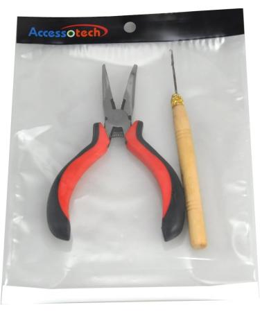 Accessotech Pliers & Pulling Hook for Hair Extensions | Silicone Micro Rings - Optimized for Easy Installation - Buy Online on SooperMarket.com