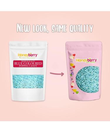 Blue Popping Candy 100g - Natural Blue Coloured Cocoa Butter Coated Popping Candy for Baking & Cake Decoration - Buy Online on SooperMarket.com