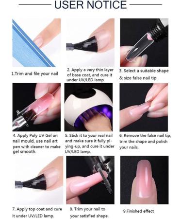 LOUMMRCY Polygel Nail Kit - Complete 8 Piece Starter Set for Beginners | DIY French Nail Art & Manicure at Home - Buy Online on SooperMarket.com