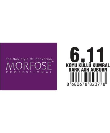 Morfose 10 Professional Hair Colour Cream 100 ml No. 6.11 Dark Ash Auburn - Buy Online on SooperMarket.com
