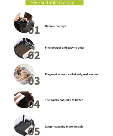 Hairline Powder Hairline Shadow Pressed Powder Instantly Conceals Alopecia White Hair Root Cover Temporary Hair Shading Powder for Thinning Bald Spots Windproof Sweatproof 12g Dark Brown - Buy Online on SooperMarket.com