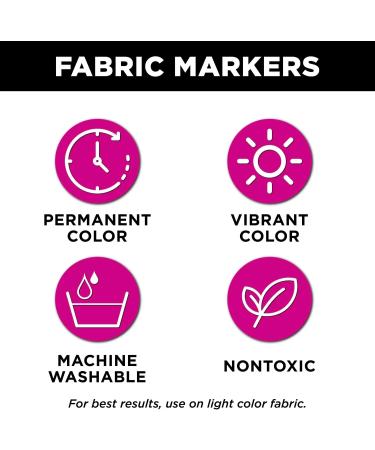 Tulip Permanent Fabric Markers 20 Pack - Nontoxic & Multicolor - Buy Online on SooperMarket.com